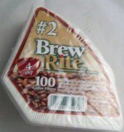 Brew Rite 4-Cup Cone Coffee Filter #2 Disposable, 100-count N2