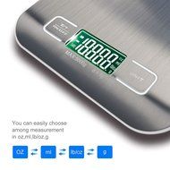 Bengoo Digital Food Scale Kitchen Scale Slim Stainless Multifunction Scale with LCD Display and Tare Function-Silver N2
