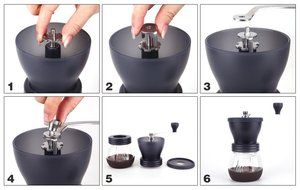 CoastLine Ceramic Burr Manual Coffee Grinder | Hand Crank Coffee Grinder for Espresso Coffee Bean Grinder for... N2