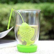 OKDEALS Silicone Fish Tea Leaf Strainer Infuser Herbal Spice Filter Diffuser (Orange) N6