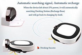 PAKWANG Wet and Dry Robot Vacuum Cleaner D5501 big mop with water tank, 2 suction nozzle and 3 models suction... N8