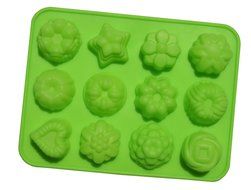 Better Value12 Cavity Flowers Silicone gel non-stick Cake bread Mold Chocolate jelly Candy Baking Roasting Mould...