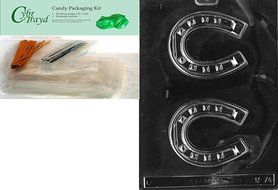 Cybrtrayd M074 Horseshoe Chocolate Candy Mold with Exclusive Cybrtrayd Copyrighted Chocolate Molding Instructions