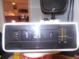 Vintage Alarm Radio Precor Model 970 Radio Alarm Flip Clock Retro Mcm N7