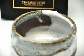 Japanese Mino Yaki ware Matcha Bowl Green Tea 11.5 / 11.5 / 8cm (4.5 / 4.5 / 3.1inch)[7330] N3