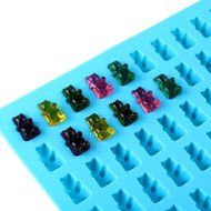 Lizber Candy Molds 3 Pack, Silicone Gummy Bears Chocolate Molds 50 Cavities with Bonus Dropper, FDA Approved (... N3