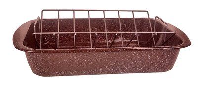 Granite Ware F0593-2 Roaster with Nonstick V-Rack, 25-Pound, Brown