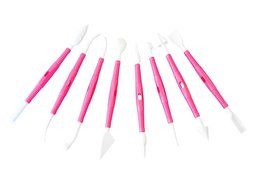 FOUR-C 8pcs Modeling Tools Fondant Tools Cake Decor Supplies Color Red N2