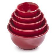 Sur La Table Set of Five Prep Bowls PP0320 , Red