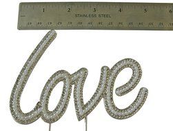 Large Love Cake Topper Sparkle Pearl Rhinestone Cake Topper Sweet Sixteen Cake Topper Wedding Cake Topper Princess... N4