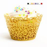 Craft Clouds - Filigree Vine Cupcake Wrappers (White) N9