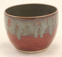 Chawan or Matcha Tea Bowl, Ceramic Bowls, Pottery Handmade in Vermont (Mixed Blue) N6