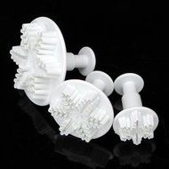 3 Snowflake Fondant Cake Bread Decorating Sugarcraft Mold Cookie Plunger Cutters Mould DIY Tools N6