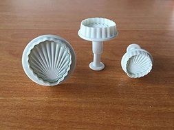 Viawow 3 Pcs Shell Shaped Candy Chocolate Cookie Mold N2