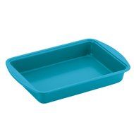 SilverStone Hybrid Ceramic Nonstick Bakeware Covered Cake Pan, 9-Inch x 13-Inch, Marine Blue N5
