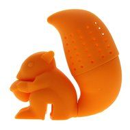 HuaYang kawaii Silicone Squirrel Shape Tea Leaf Herbal Strainer Filter Infuser Bags Tool - Orange N5