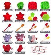 TKH Silicone Teapot Trivets Hot Pads, Set of 3, Red, Green &amp; Yellow N6