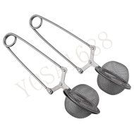 YOSA 2pcs Tea Infuser Stainless Steel Tea Pot Infuser Sphere Mesh Tea Strainer Handle Ball