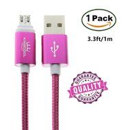 KingCool Micro USB Charge Cable 3 Pack 3.3 ft/1m Durable Braided Nylon V8 High Speed USB Data Transfer Cable Data... N30