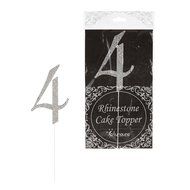 Lunaura - Sparkling Rhinestone Number Cake Topper - 4