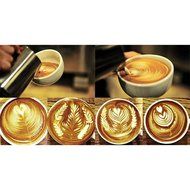 Awtang Stainless Steel Milk Frothing Pitcher Coffee Cappuccino Milk Frothing Jug 300ml 500ml N7