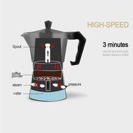 Espresso Maker, HOOHI 240 ML Aluminum Moka Express Stovetop Espresso Maker Pot Coffee Machine + 1 Coffee Scoop... N19