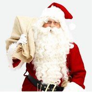 Morecome Santa Claus Wig + Beard Set Adult Christmas Fancy Dress N3