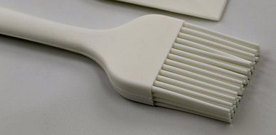 PHT Silicone Spatula Spoon Brush , 8", Set of 3 White N8