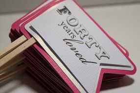 All About Details Taffy Pink 40th Birthday Quotes Cupcake Toppers, Set of 12 N4