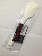 PHT Silicone Spatula Spoon Brush , 8", Set of 3 White N14