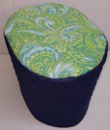 Quilted Green Blue Paisley Keurig Coffee Brewing Systems Cover (K2.0 K200 &amp; K250, Navy Blue) N6
