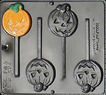 Pumpkin Jack O Lantern Lollipop Chocolate Candy Mold Halloween 928 N2