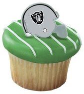 Oakland Raiders Cupcake Rings 24 Count