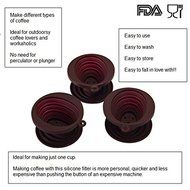 Kuke Set of 4 Silicone Collapsible Coffee Dripper Tea Filter Cone N4