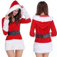 Christmas Fancy Dress ,BeautyVan Women Sexy Santa Christmas Costume Fancy Dress Party Outfit (Black) N14