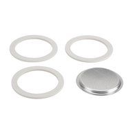 Packing 3 gaskets and 1 filter for aluminum coffee pot 1 cup N4