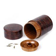 Geeklife&reg;Creative Retro Cherry Bark Wood Tea Caddy,Japanese Handcraft Tea Canister,Natural Wooden Tea Container... N6