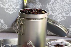 PureTea Latching Tea Tin, Tea Canister, Spice Storage Tins, Coffee Canister, Loose Leaf Tea, Stainless Steel Canister... N6