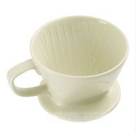 DOWONSOL Ceramic Porcelain milky white Coffee maker Dripper Sever Set Coffee Filter Cone N7