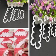 Gotd 3PC One-Piece Plastic Mold for DIY Rose Flower Tools Cookie Mold DIY Decorative (White) N3