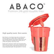 ABACO 24K Gold Reusable K-Carafe/K-Cup Coffee Filter(4-5 Cup) for Keurig 2.0 K200,K300,K400,K500 Series Brewers N4
