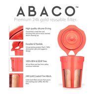 ABACO 24K Gold Reusable K-Carafe/K-Cup Coffee Filter(4-5 Cup) for Keurig 2.0 K200,K300,K400,K500 Series Brewers N5