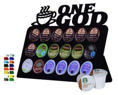 Marketing Holders "ONE GOD" 18-Slot K-Cup Coffee Pod Holder (Solid Green) N2