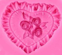 1Pcs Heart with Flowers Silicone Mold for Cupcake muffin Sugarcraft Cake Decorating Tools Baking Fondant Chocolate... N2