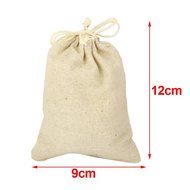 10 x Linen Jute Cloth Sack Jewelry Pouch Drawstring Gift Bags (Leaf Pattern) N19