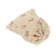 10 x Linen Jute Cloth Sack Jewelry Pouch Drawstring Gift Bags (Leaf Pattern) N22
