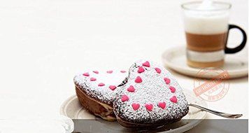 Astra shop Non-Stick Mini Heart Pan Cake Pan, Set of 4 N6