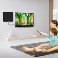 50 Miles PChero Range Built-in Digital Amplified Indoor HDTV Antenna with F Male Connector, 16ft Coax Cable and... N7