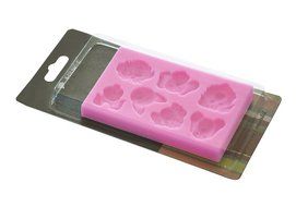 FOUR-C Chocolate Moulds 3D Farm Animals Fondant Molds Color Pink N2