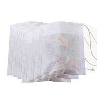 Pack of 100pcs Disposable Empty String Drawstring Tea Dregs Filter Paper Bags for Loose Tea Herbs Spice Bouquet... N3